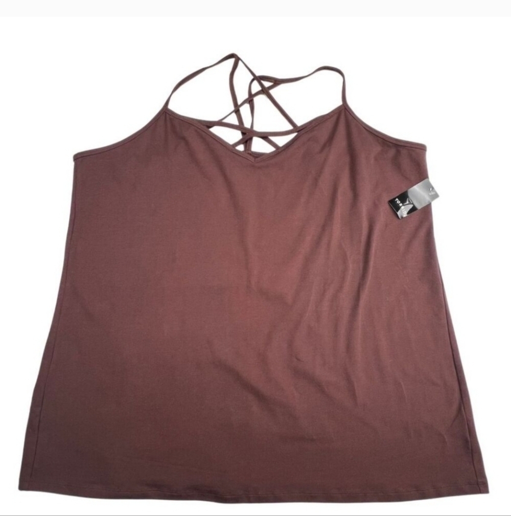 Torrid Foxy Strappy Front And Back Racerback Cami Puce Brown 3x NWT new